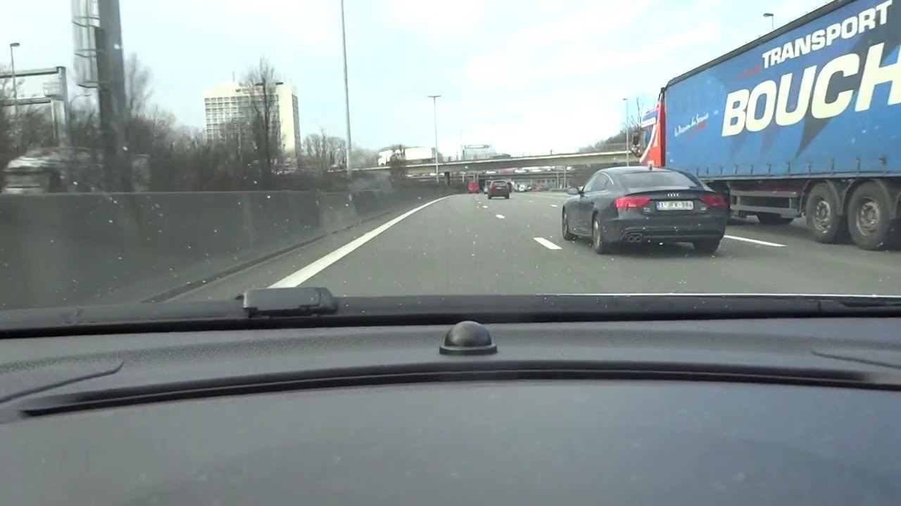 Cruising on Antwerp highway Opel Astra new edition