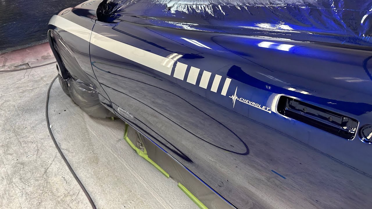 Painting custom candy with stripes and lettering - 95 Camaro