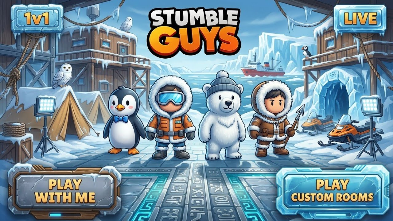Stumble Guys Live GamePlay 🎮 Custom Rooms 1V1 | Play With Me Join Now |