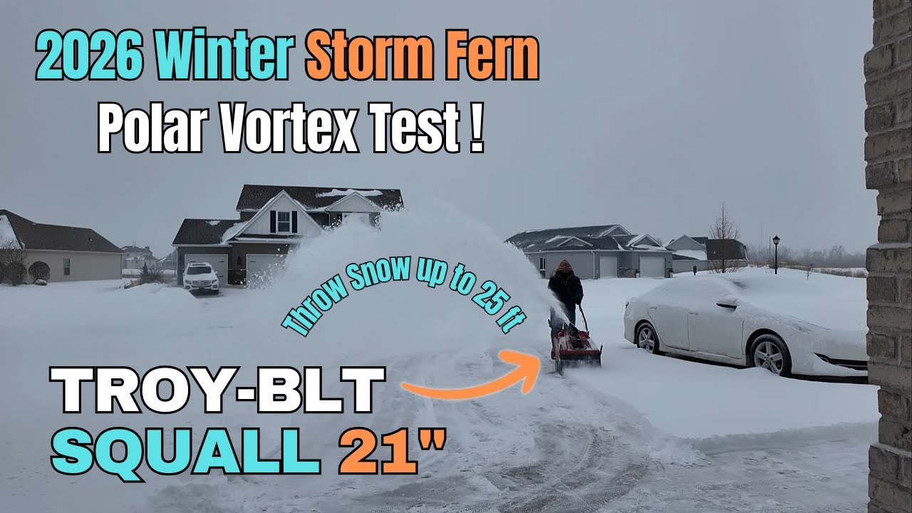 2026 WINTER STORM FERB POLAR VORTEX TEST - Troy-Bilt Squall 21