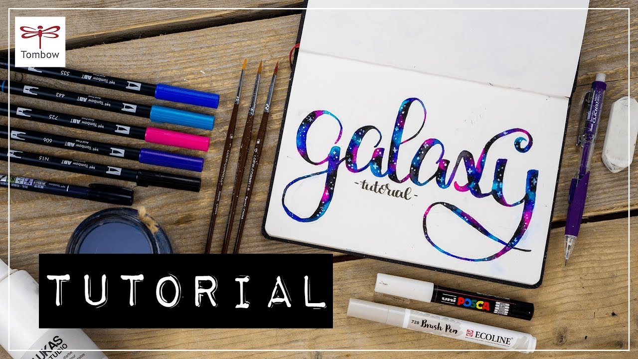 Tutorial - GALAXY Lettering met Tombow Dual Brush Pens