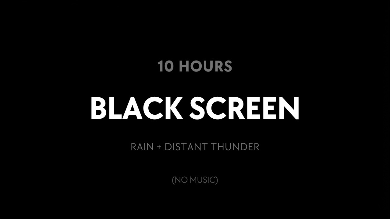 BLACK SCREEN Heavy Rain & Distant Thunder 🌧️10 Hours for Deep Sleep (No Music)