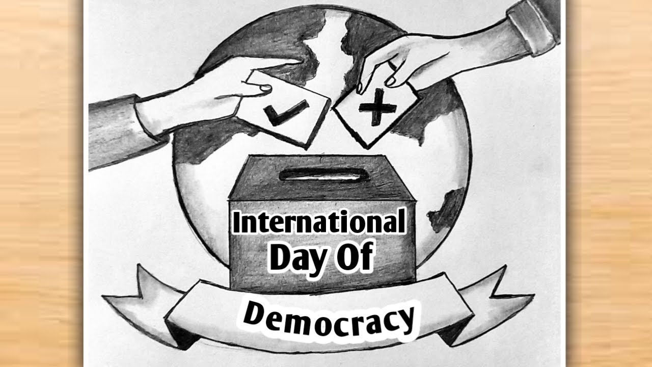 International Day of Democracy Drawing | International Day of Democracy Poster | Rights Day