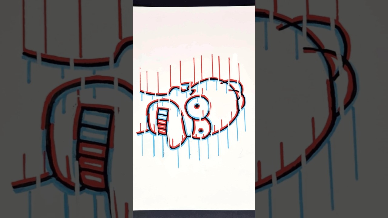 How To Draw The Glitch Effect! Tutorial #art #easydrawing #glitcheffects#tutorial