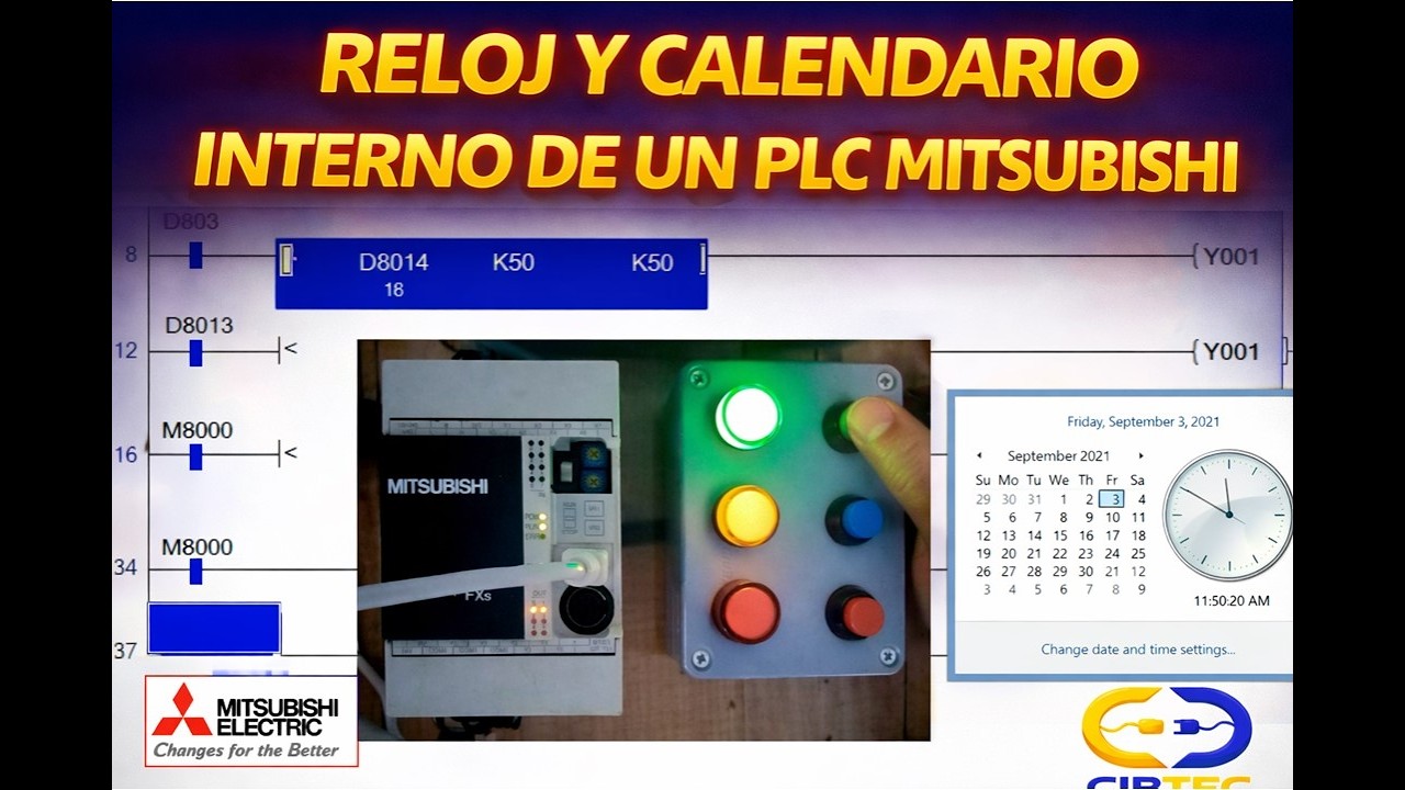 Reloj y calendario interno en PLC Mitsubishi (Real Time Clock)