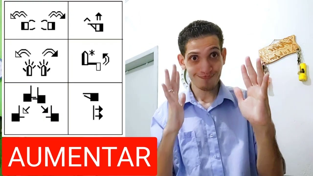 AUMENTAR - SINAL EM LIBRAS