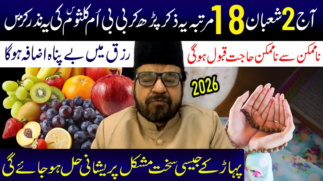 Aaj 2Shaban Hy 18Mrtaba Ye Ziker Padh Kr Bibi Ume Kulsom s.a Ki Ye Nazer KreI Maulana Abid Bilgrami