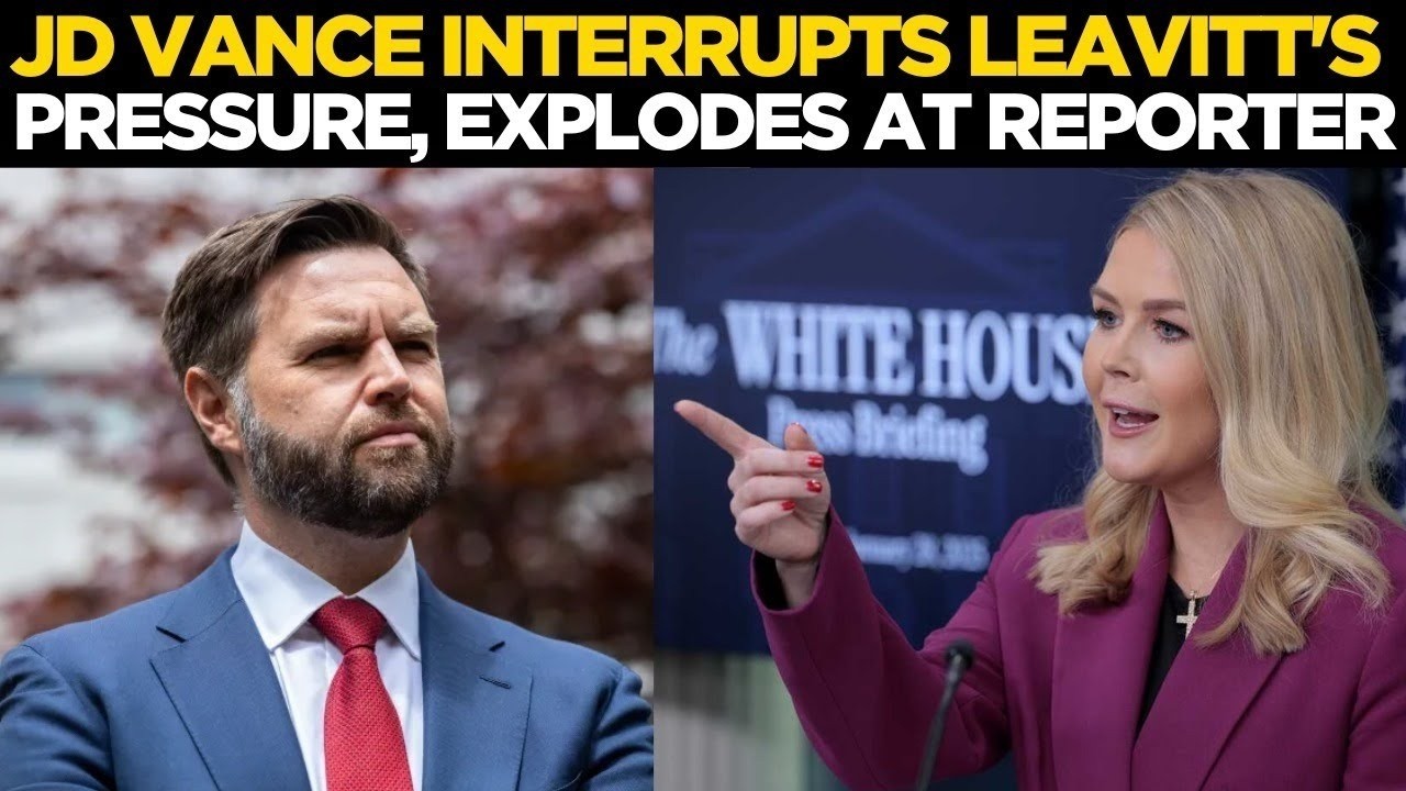 LIVE | JD Vance UNEXPECTED Entry Into Karoline Leavitt&rsquo;s Presser, slams reporters  | Trump News Live