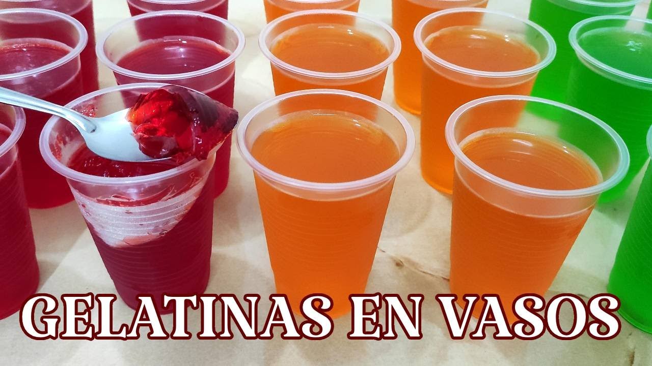 Gelatinas en Vasos Ideales Para Vender 💰 Gelatina de Sabores Para Mesa de Postres