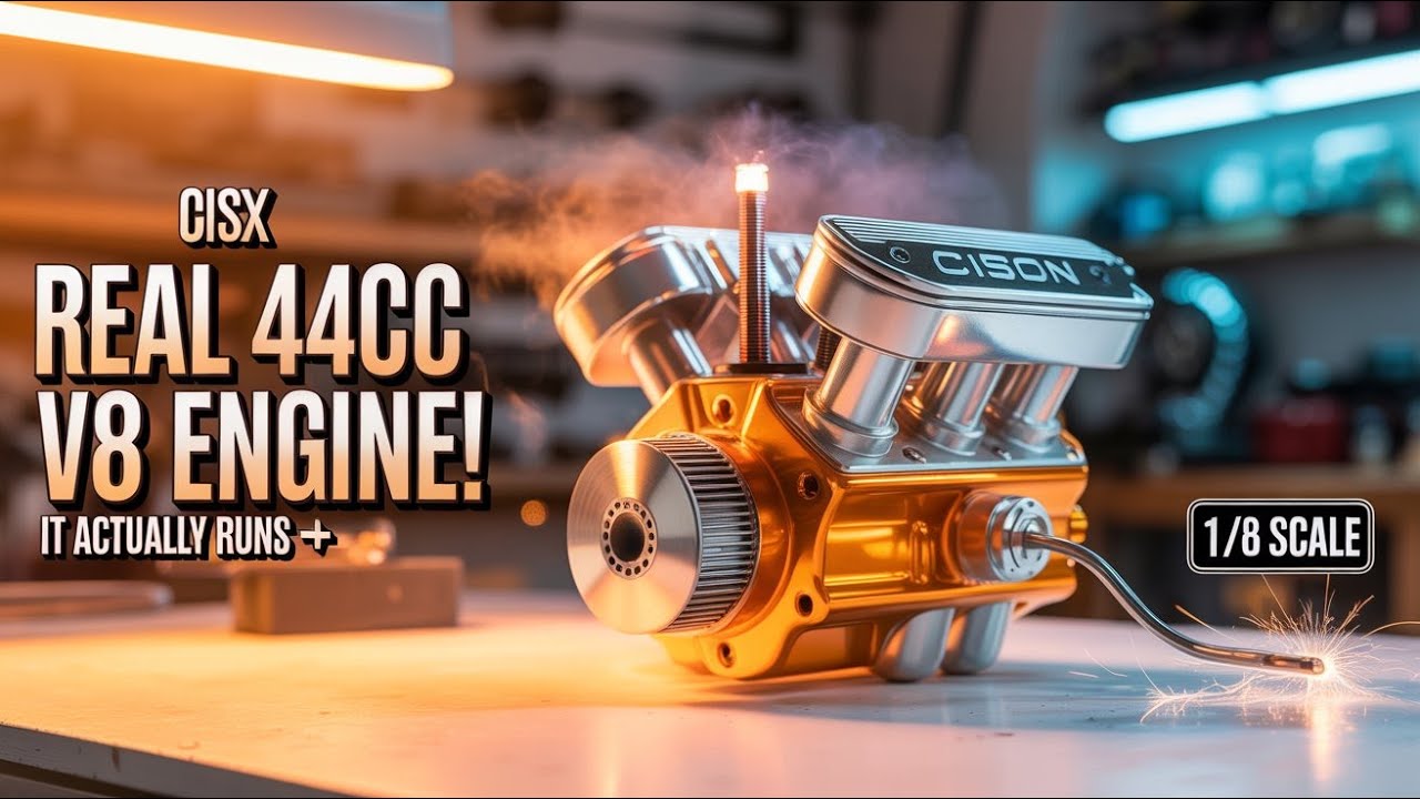 CISON V8 44cc Small-Block — Easy Build & First Start (1/6 Scale)