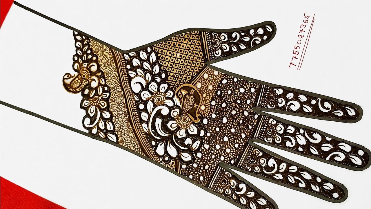 Part 2 | Gorgeous Bridal Mehndi Design | 🦚 peacock Elephant Floral | Step by Step Tutorial