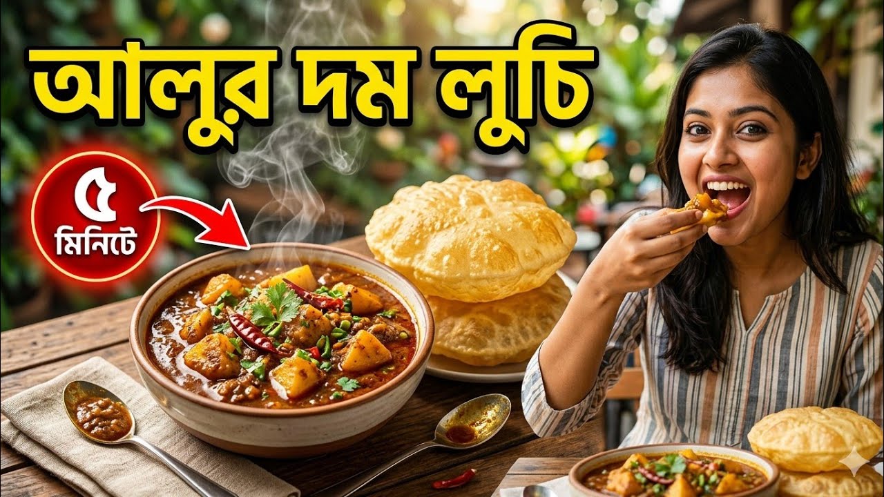 #কিভাবে বাসায় আলুর দম এবং লুচি রান্না করবেন #আলুর দম রেসিপি হাতে ১০ মিনিট থাকলেই বানিয়েনিন