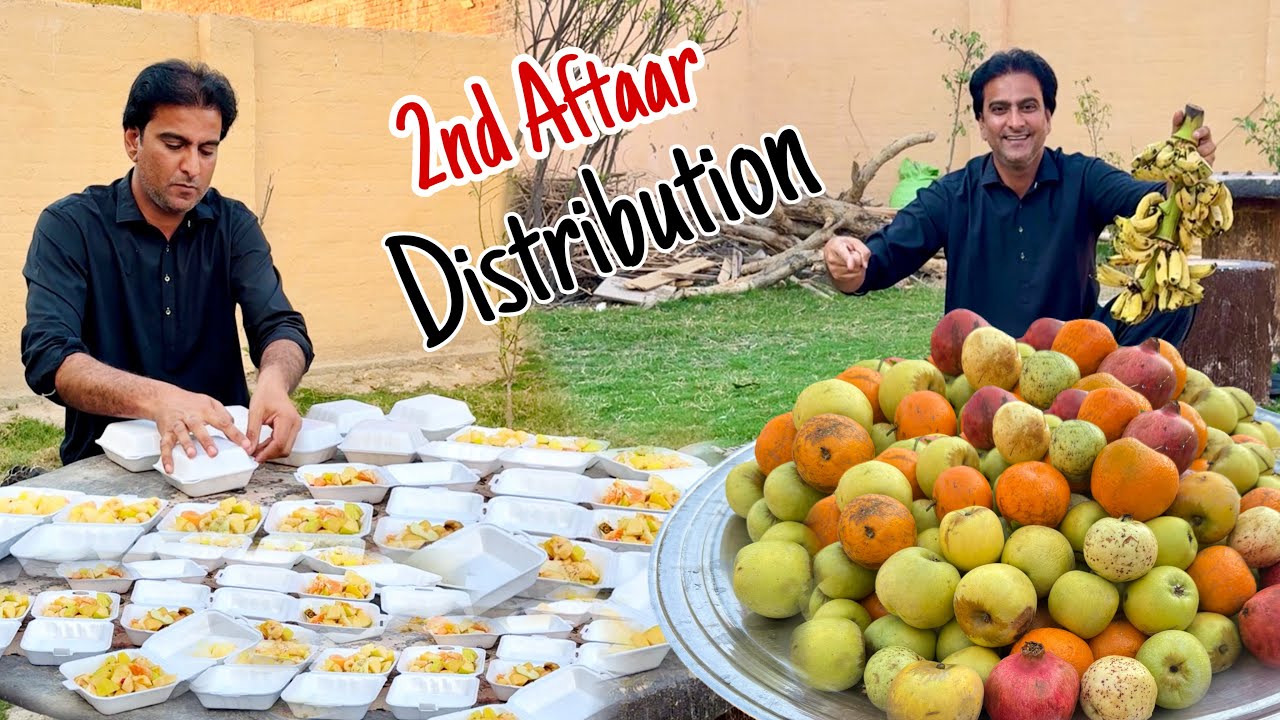 2nd Aftaar Distribution  Completed||How to Make Fruit Chaat||Wahab Kamran