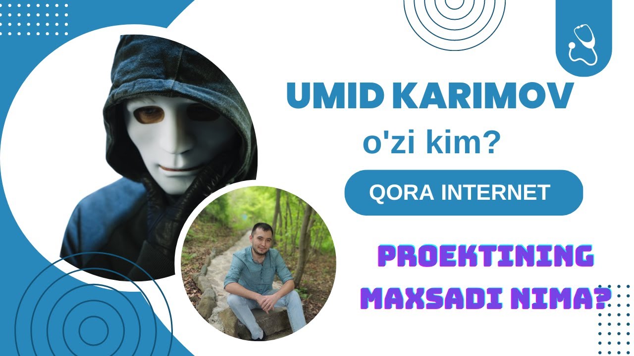 UMID KARIMOV o'zi kim? QORA INTERNET loyihasining maxsadi.