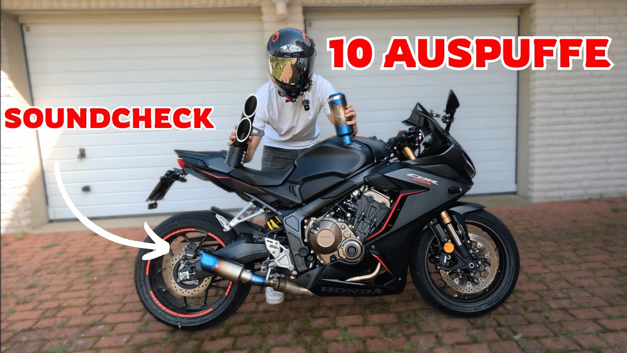 Honda CBR650R mit 10 Auspuffanlagen – Soundcheck & Vergleich 🔥