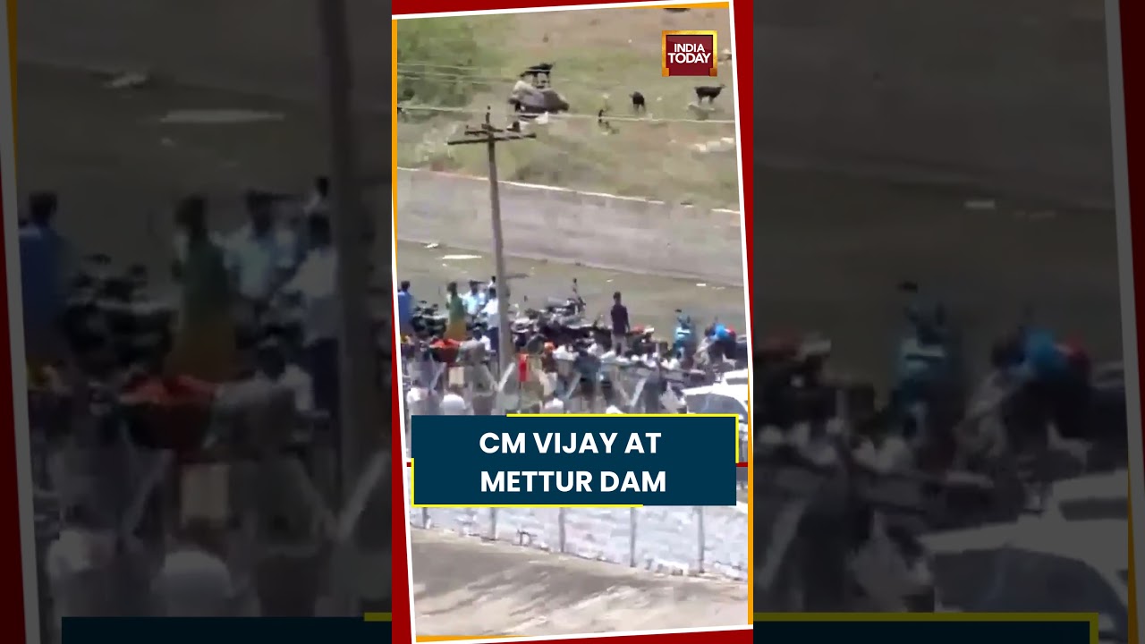 CM Vijay Arrives At Mettur Dam To Open Sluice Gates For Cauvery Irrigation #shorts #cmvijay #viral