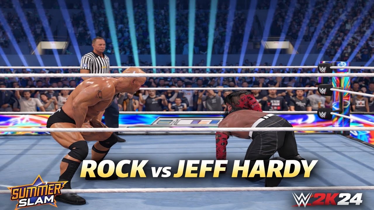 SummerSlam 2026 Lights Up as The Rock Collides with Jeff Hardy - WWE 2K24