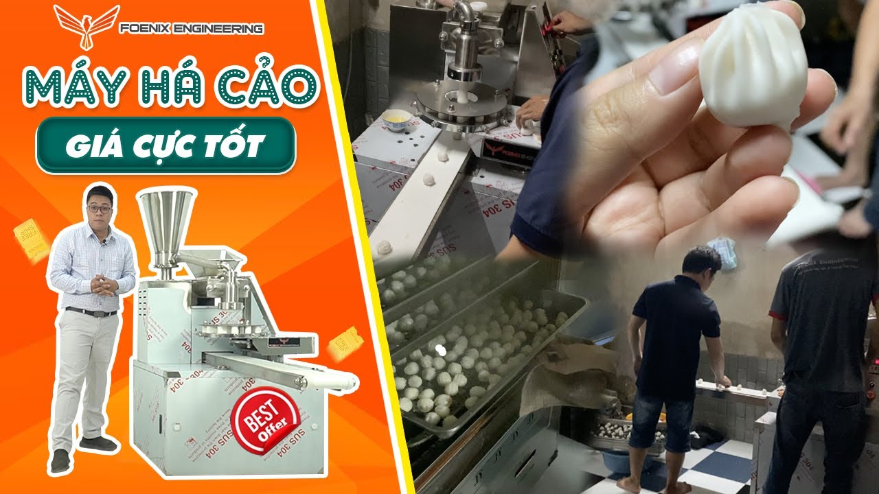 Máy Làm Há Cảo Chiên Tự Động| Máy Há Cảo Giá Tốt| Máy Bánh Bao Giá Tốt| HOTLINE 0789.869.756