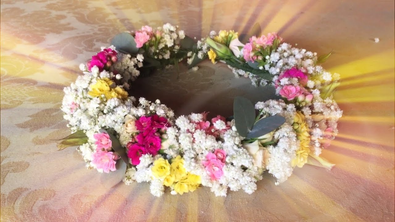 Tiara de flor para daminha