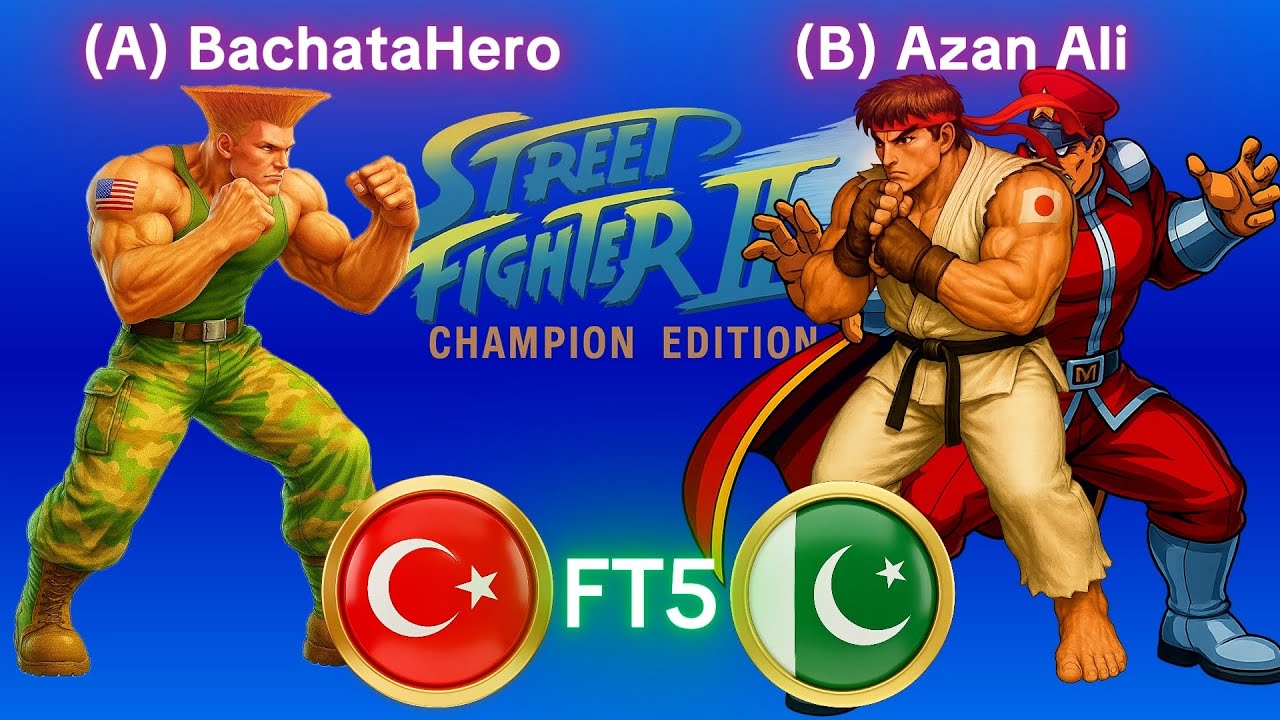 Street Fighter II' Champion Edition - BachataHero VS. Azan Ali - FT5 - 19:04 - Online Match Replays