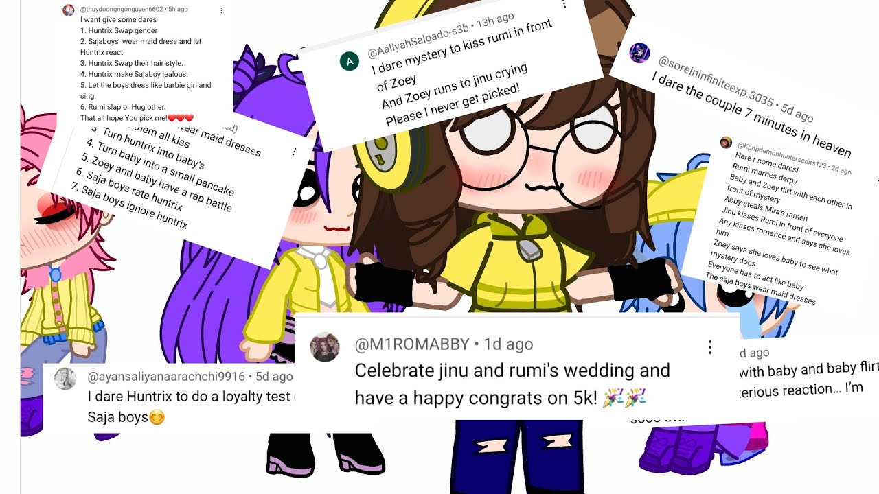 Doing ur dares😍🤌||Ships||k-pop demon hunters||GL