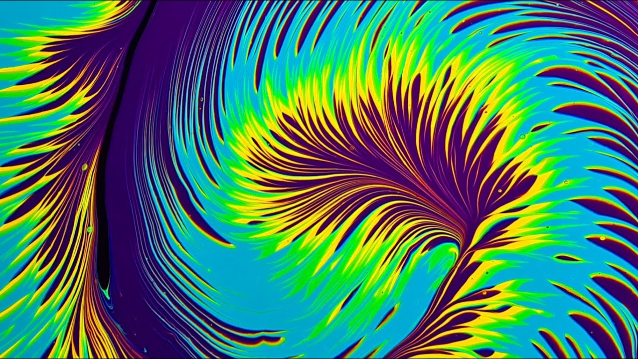 #959 Incredible Effects In This Split Cup Acrylic Ring Pour Spun On My Cake Turntable