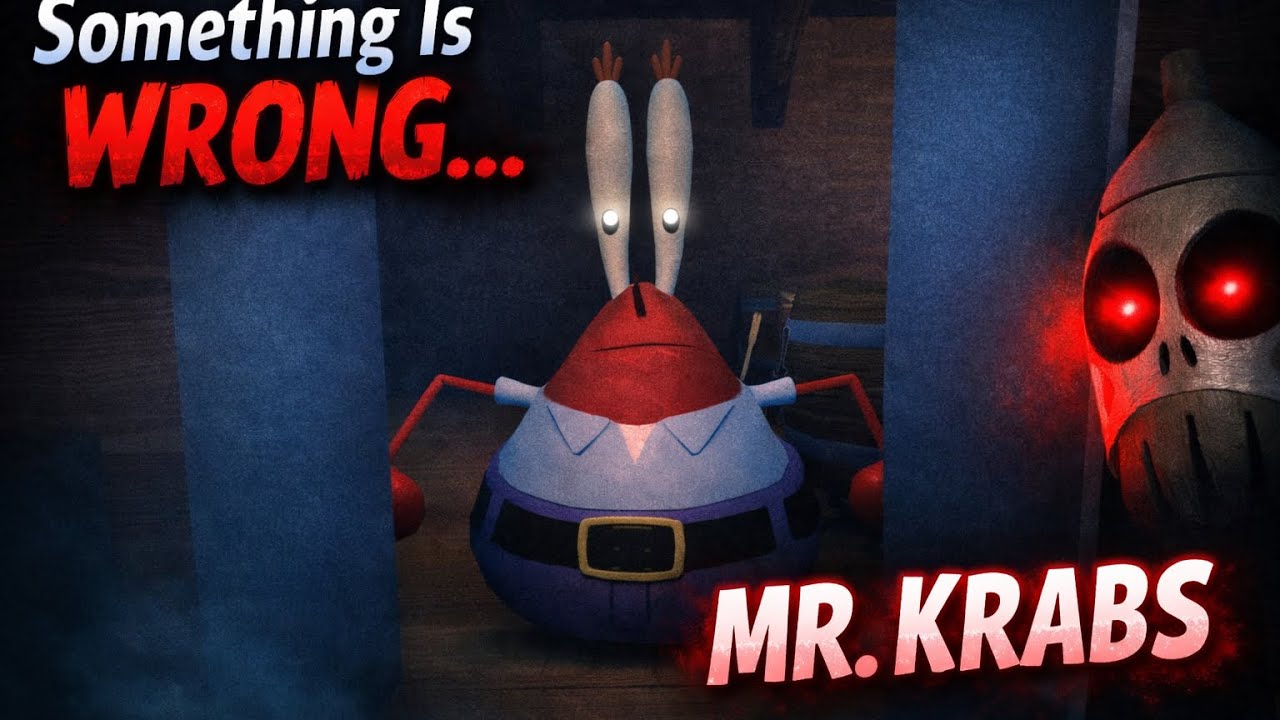 Something is DEFINITELY WRONG With Mr. Krabs|Spongebob Roblox Horror Game|