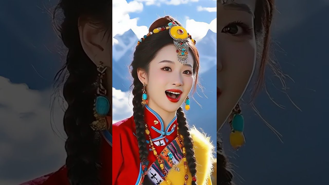 Tibetan beauty, the most popular Tibetan dance song  