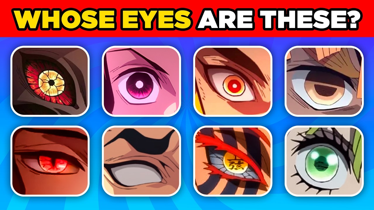 Demon Slayer Eye Challenge | 57 Characters Anime Quiz 🗡️👁️
