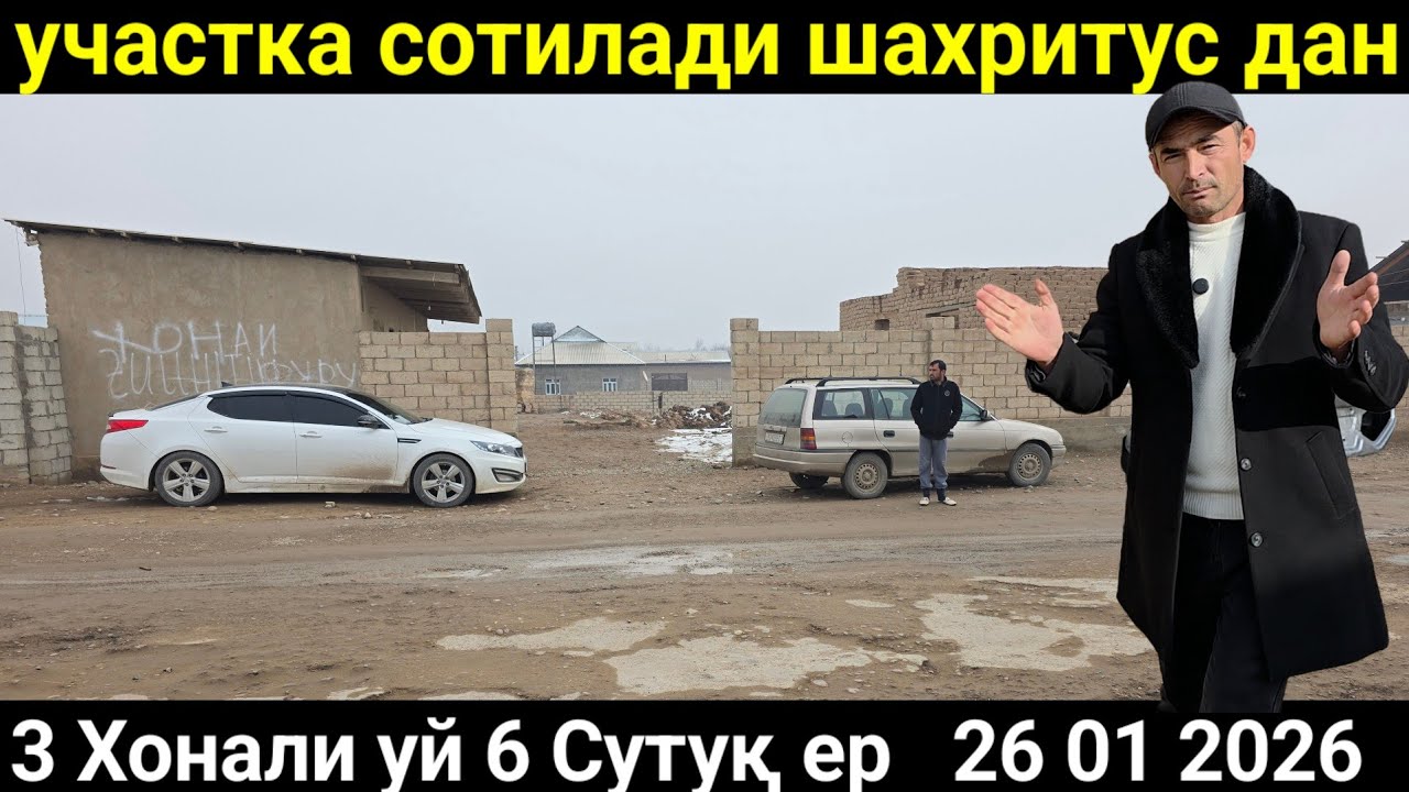 3 ХОНАЛИ УЙ 6 СУТУҚ ЕР СОТИЛАДИ ШАХРИТУС ДАН 
