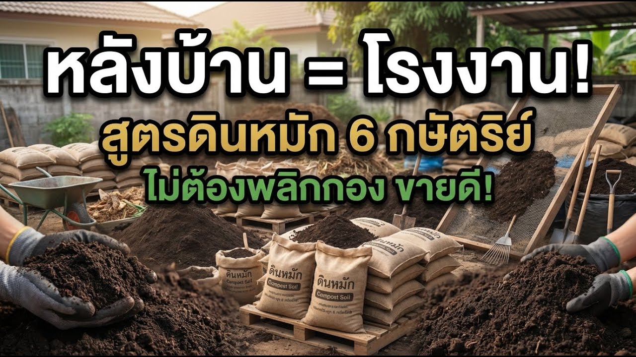 ลงทุนหลักร้อย กำไรหลักหมื่น! วิธีหมักดิน 6 ชนิดแบบ วิศวกรรมแม่โจ้ ไม่ต้องเหนื่อยพลิกกอง ดินไม่ร้อน