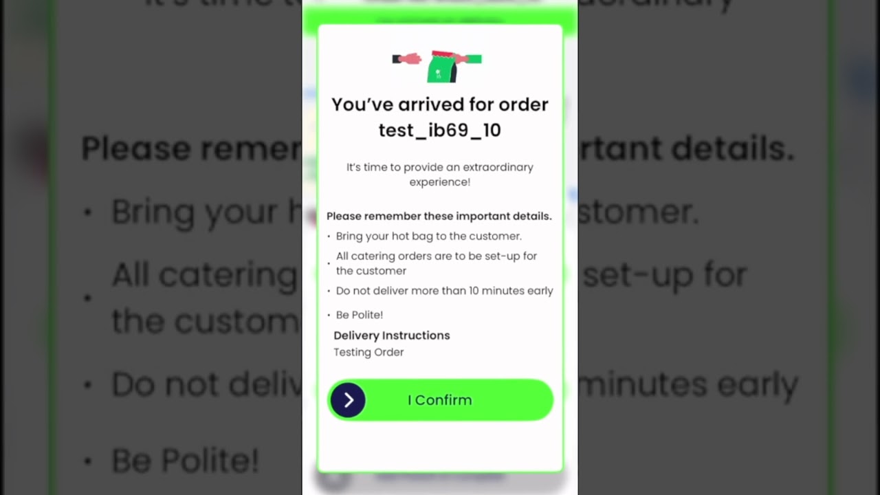 Accepting and completing orders
