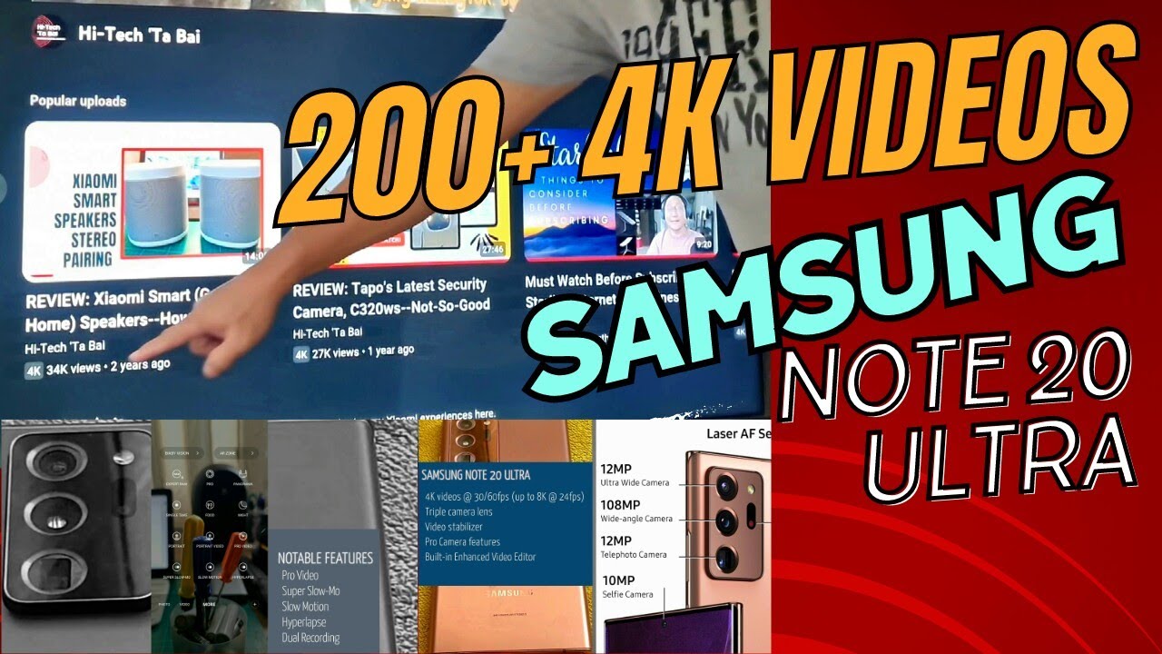 Samsung Note 20 Ultra Phone Shoots, Edits 250+ 4K YouTube Videos | TUTORIAL