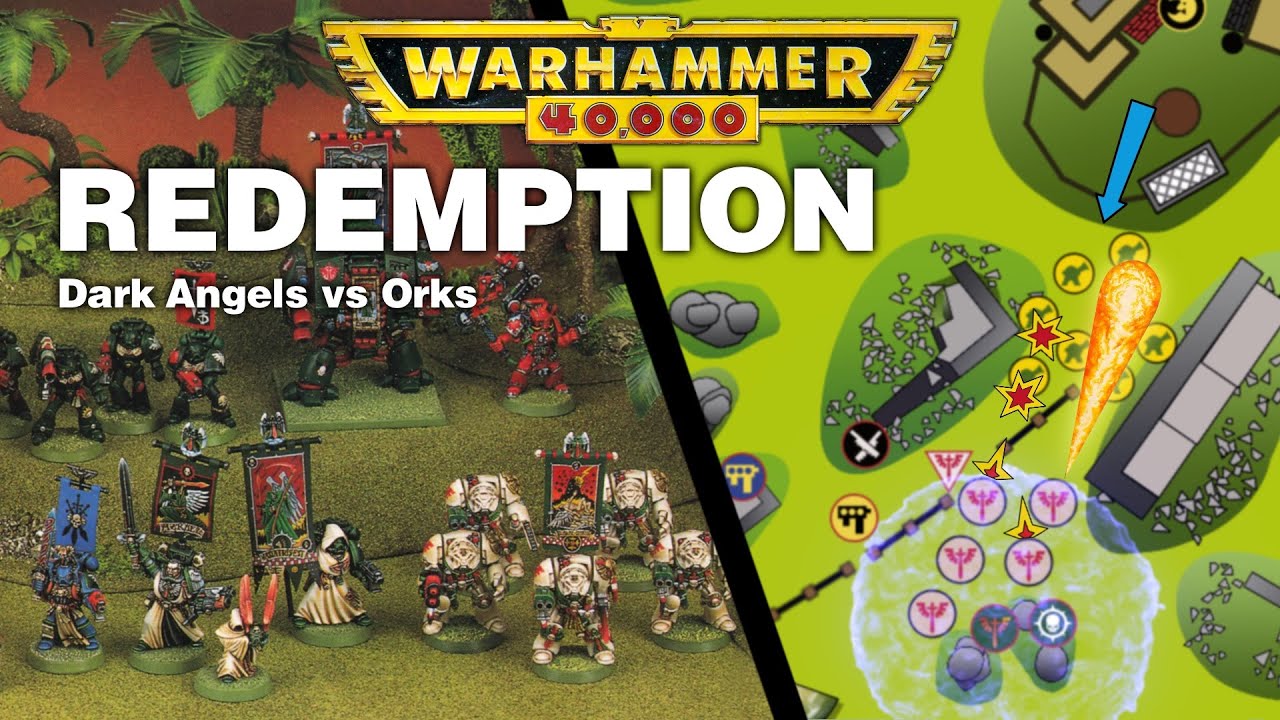 Dark Angels vs Orks. Told like a battle report from 1996