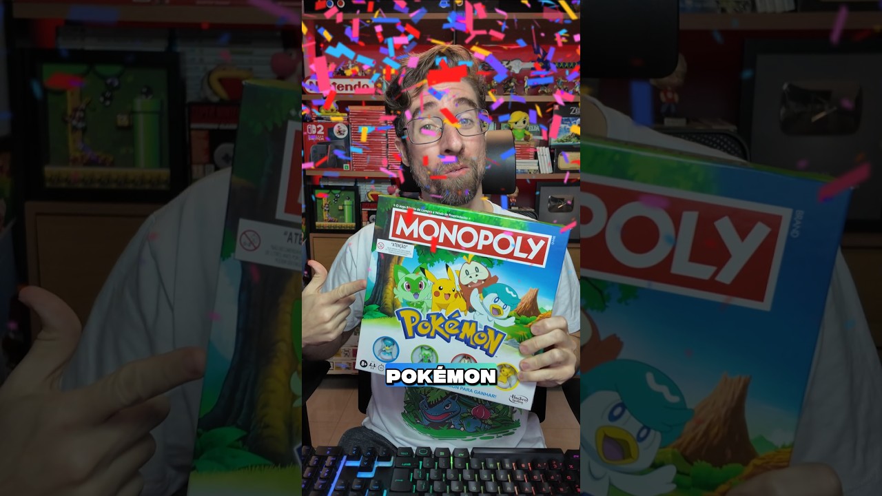 Comprei um Monopoly de Pokemon e &eacute; incr&iacute;vel! #pokemon #monopoly #boardgames