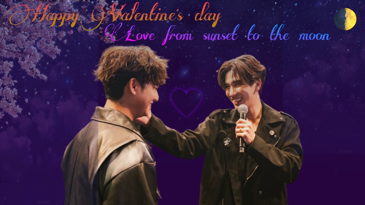 Happy Valentine's day ~ Love from Sunset to the Moon~ ❤️🌹🌓 #perthchimon #เพิร์ธชิม่อน