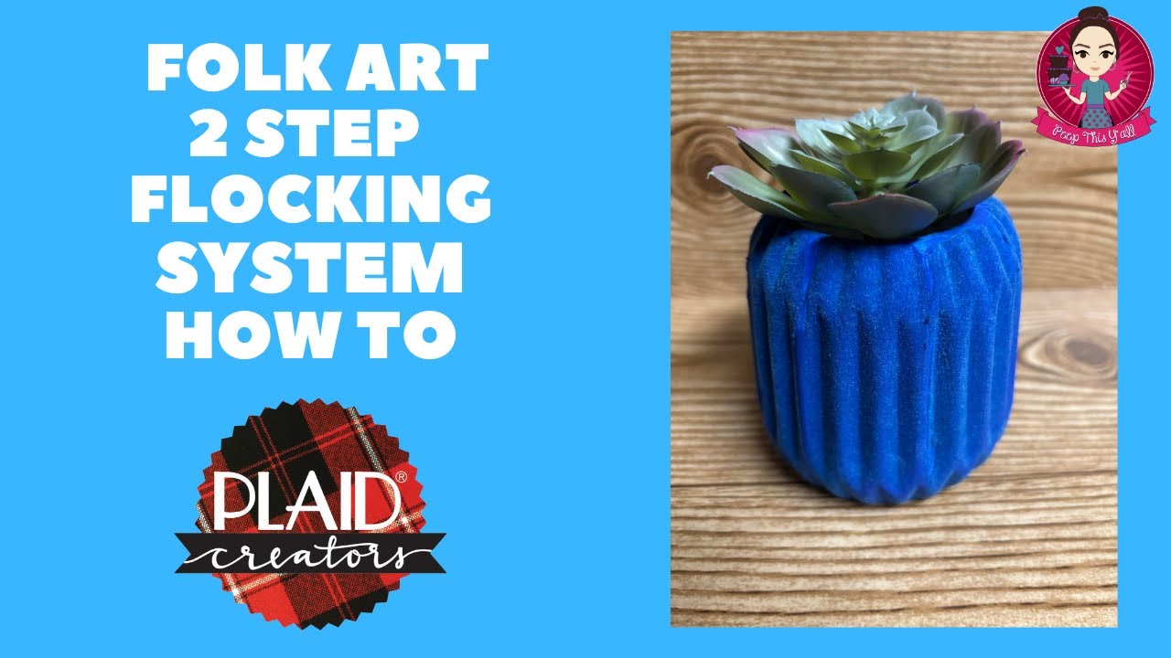 Let&rsquo;s try Plaid&rsquo;s Folk Art Velvet Crush 2 Part Flocking System&hellip;.easy, fun & pretty! #peepthisyall