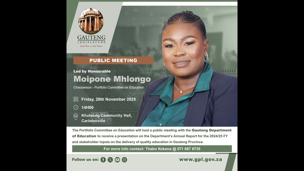 Portfolio Committee on Education Public Meeting