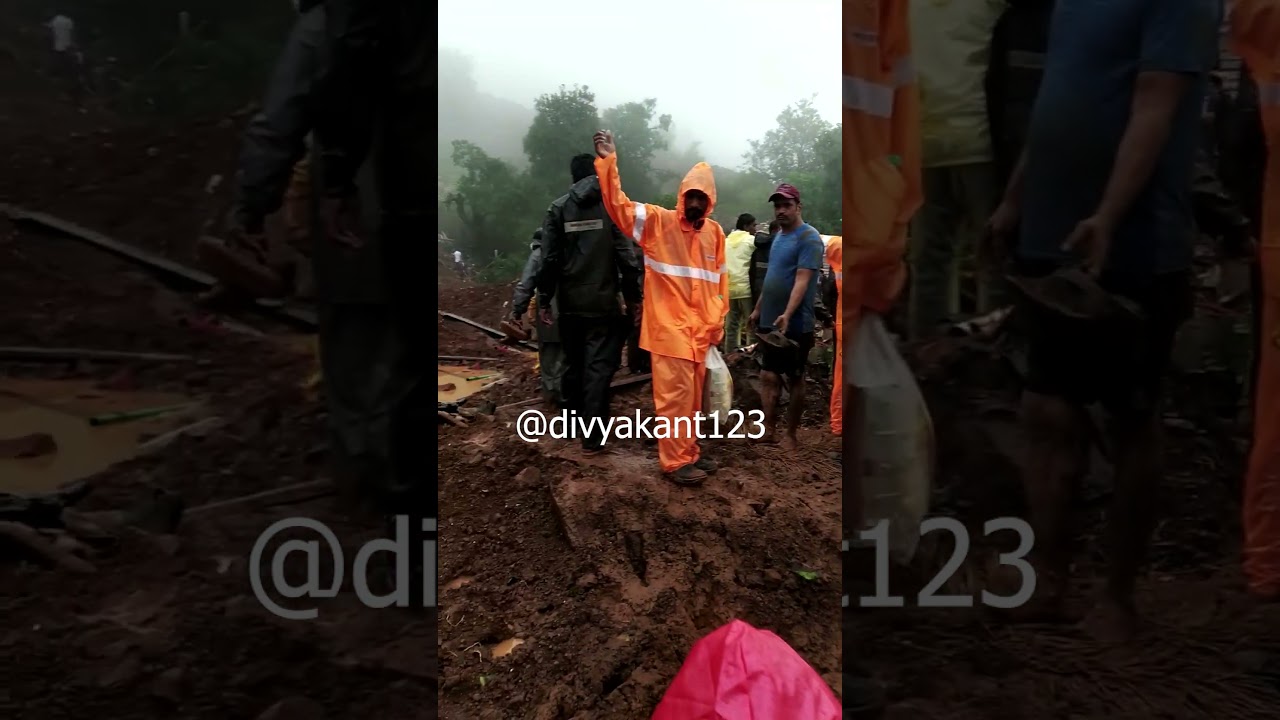 At least 10 people killed after massive landslide in Raigad district
