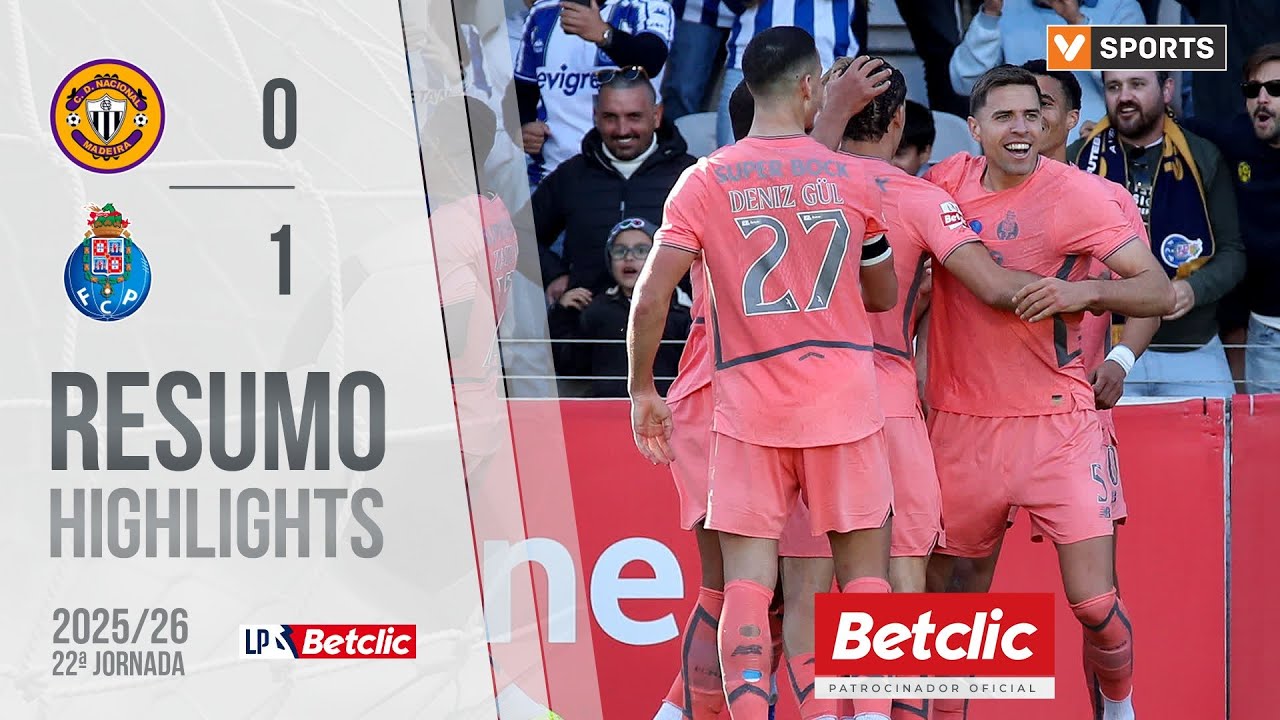 Resumo: Nacional 0-1 FC Porto (Liga 25/26 #22)