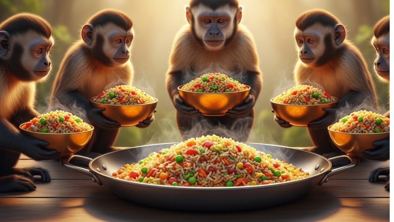 Monkeys Cook a Grand Indian Wedding Feast &ndash; You Won&rsquo;t Believe This!
