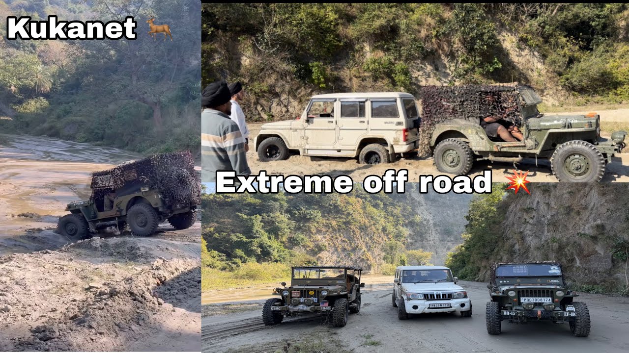 KUKANET EXTREME OFF ROAD / bolero got stuck badly/ willys jeep and bolero 