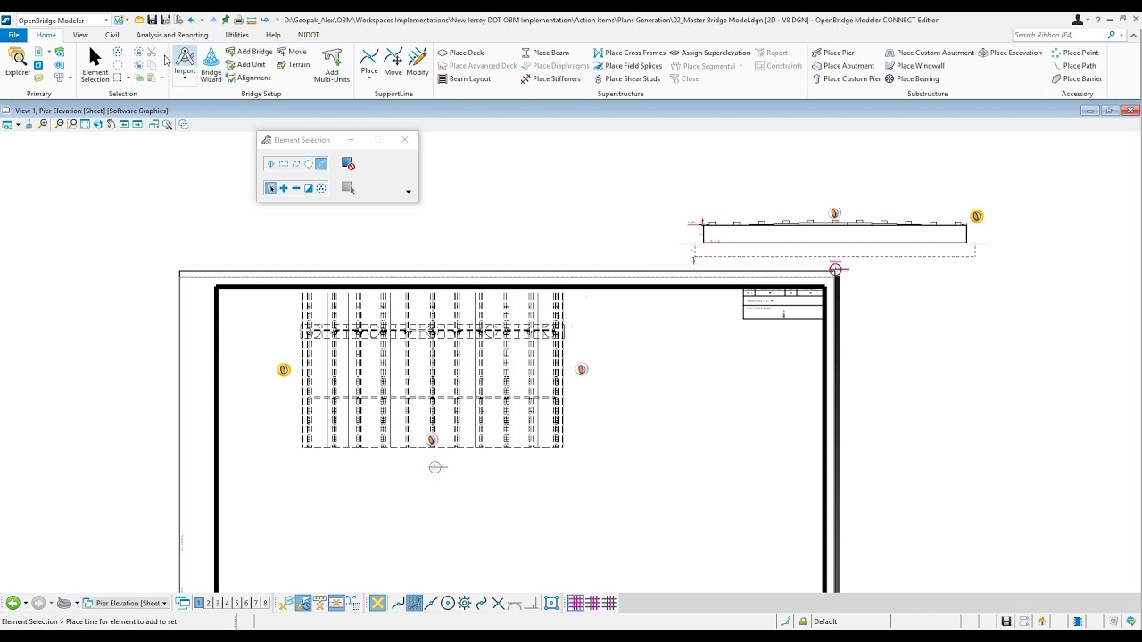 Creating a Pier Elevation Sheet