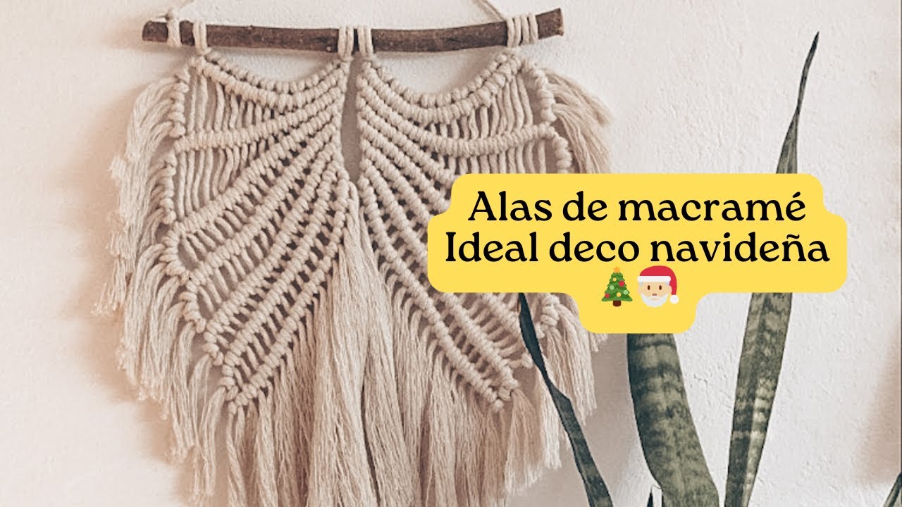 Alas de angel en macramé: ideal deco navideña 🎄🎄🎅🏼🎅🏼
