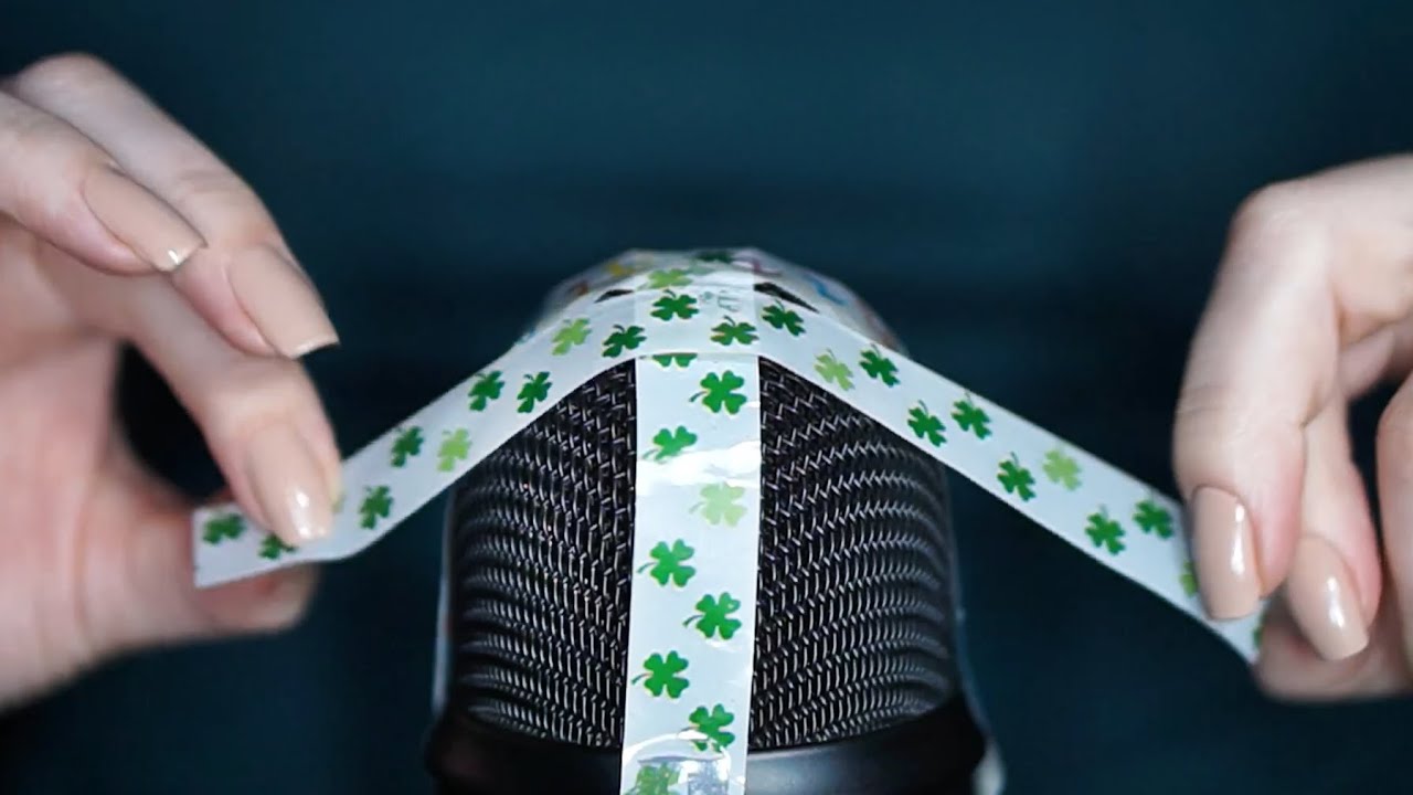 ASMR Tape on Mic 💤 Crinkly and Sticky Sounds for SLEEP