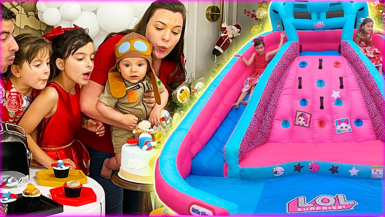 FESTA SURPRESA DE ANIVERSÁRIO 🎁 8 MESES GABRIEL ❤️ JÉSSICA GODAR, LAURINHA E HELENA E GABRIEL