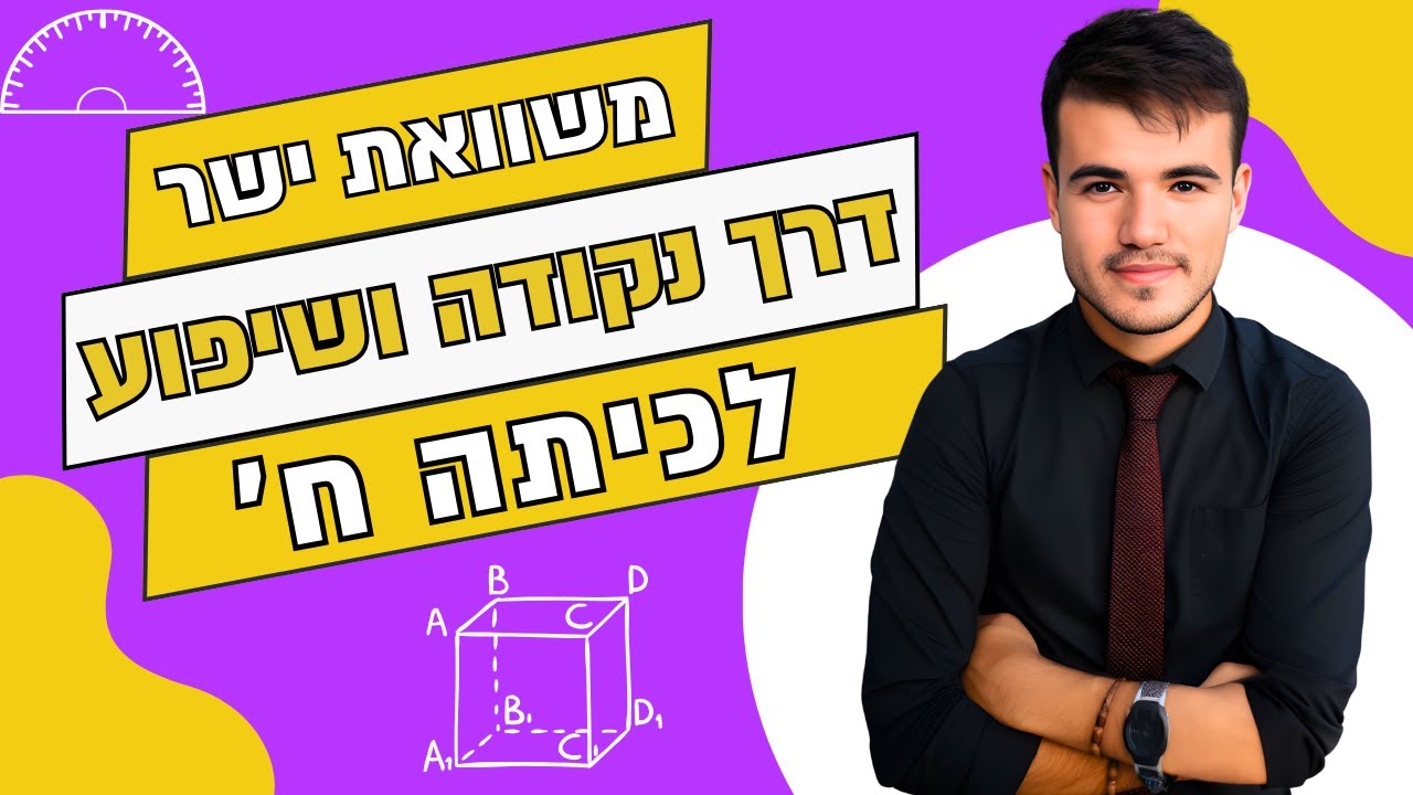 כיתה ח' | בואו ללמוד פונקציות - מציאת משוואת ישר על ידי נקודה ושיפוע