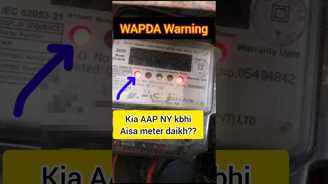 WAPDA Warning #meter indicator lights#ytshort#viral#kami Electrision