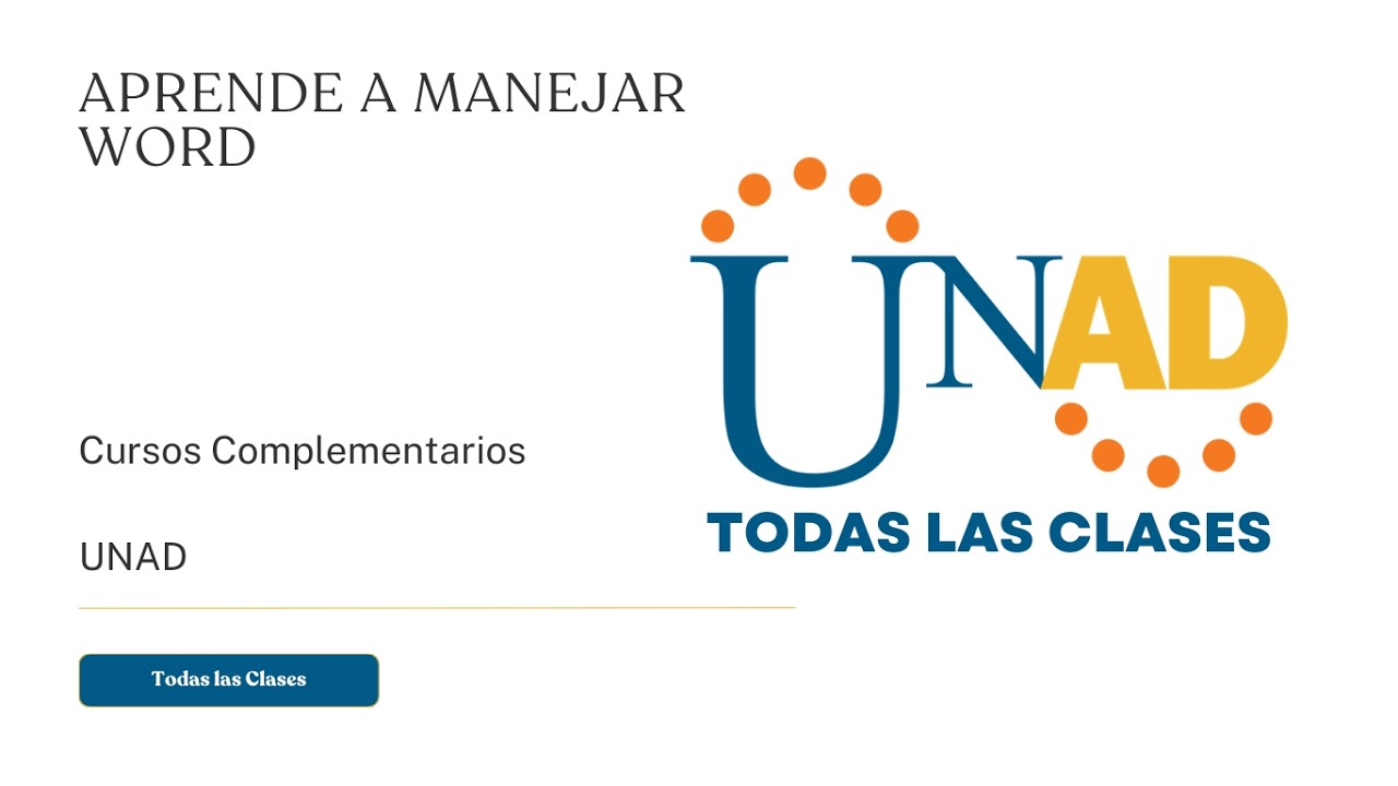 APRENDE A MANEJAR WORD | UNAD
