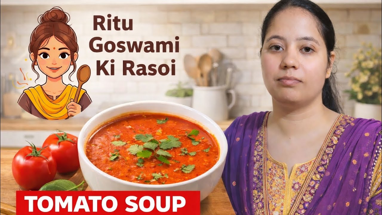 5 मिनट में गाढ़ा और टेस्टी टमाटर सूप | Healthy Tomato Soup Recipe | Ritu Goswami Ki Rasoi